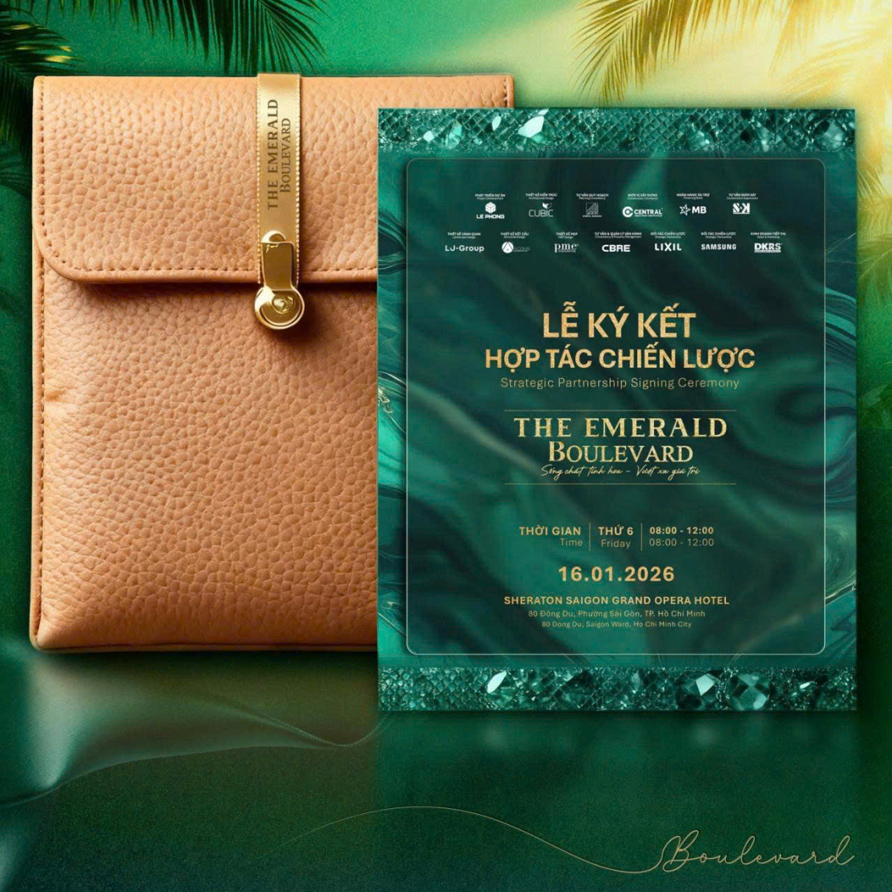Lễ ký kết hợp tác chiến lược dự án The Emerald Boulevard Thư mời lễ ký kết hợp tác dự án The Emerald Boulevard